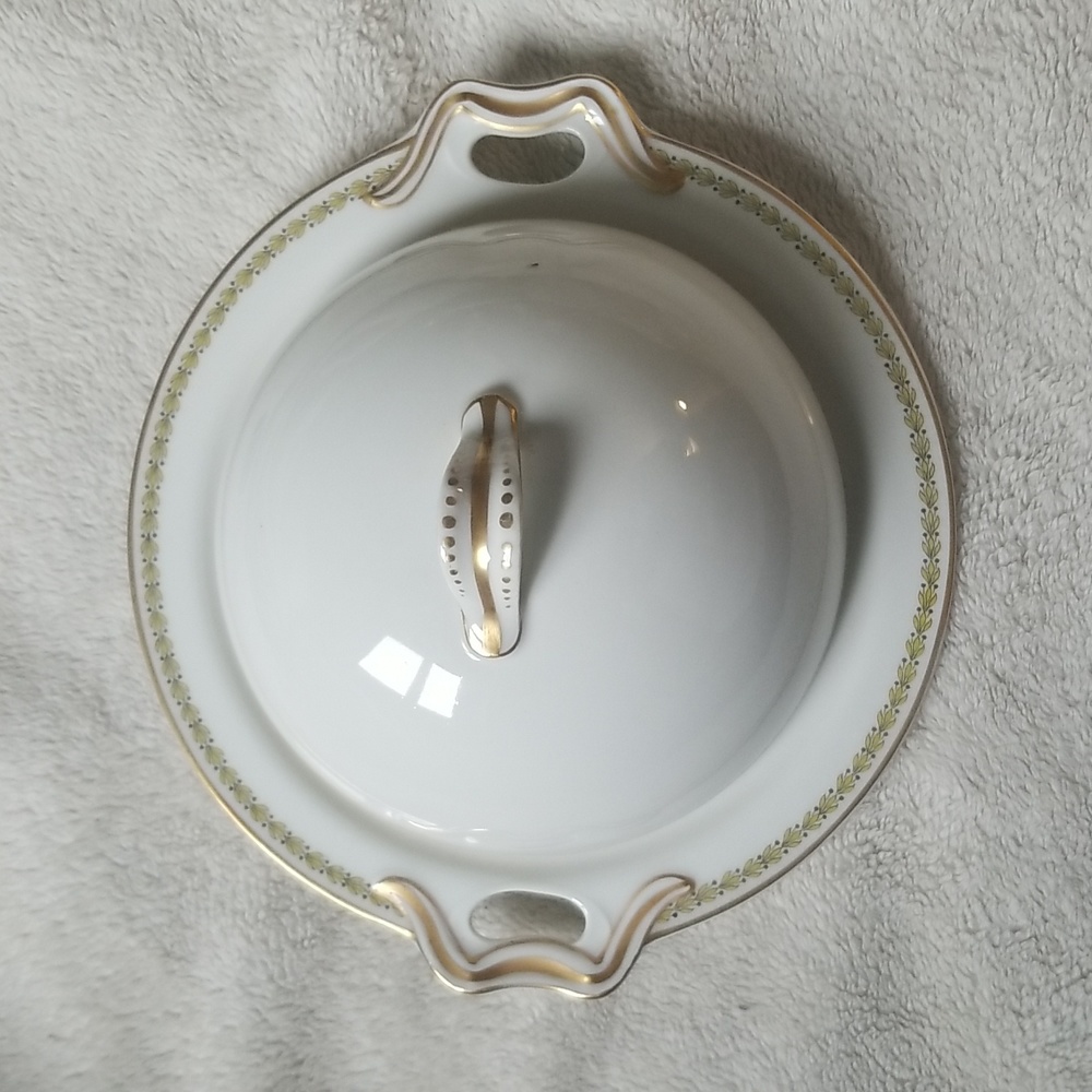 Limoge butter dish, 3 Piece Domed